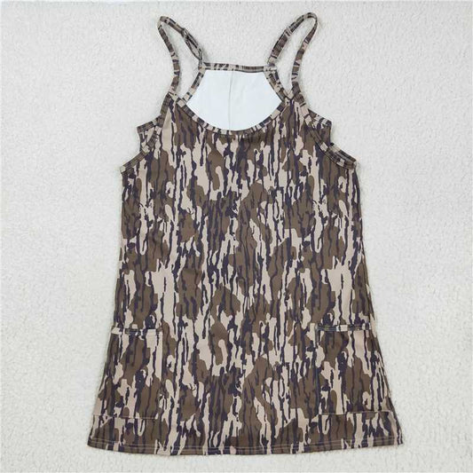 USA Warehouse (IN STOCK)GSD2744  Bottomland Camo Straps Women's Summer Athletic Dress Adult Fashion Outdoor Casual Wear