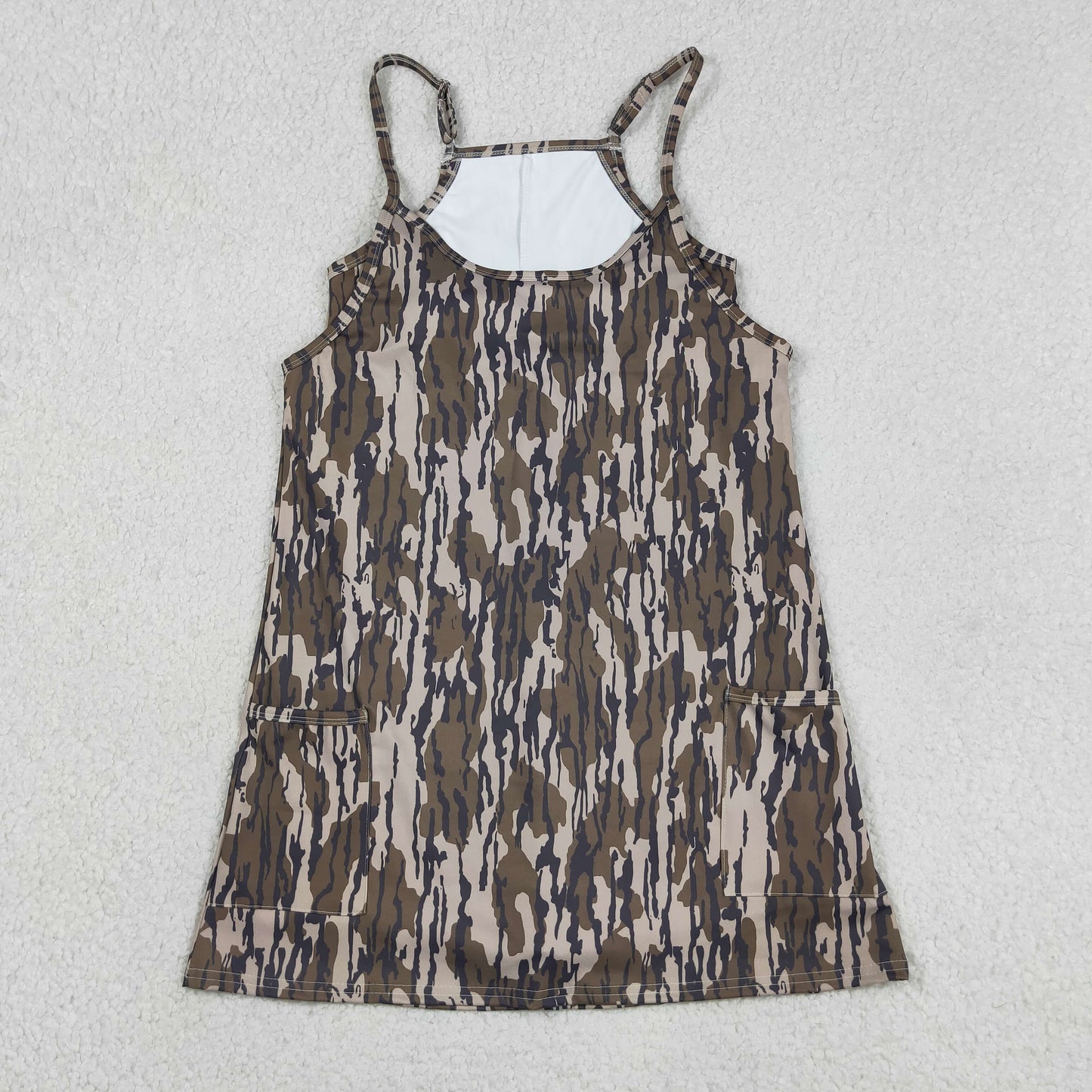 GSD2744 RTS NO MOQ （In stock）Camo straps adult women summer athletic dress