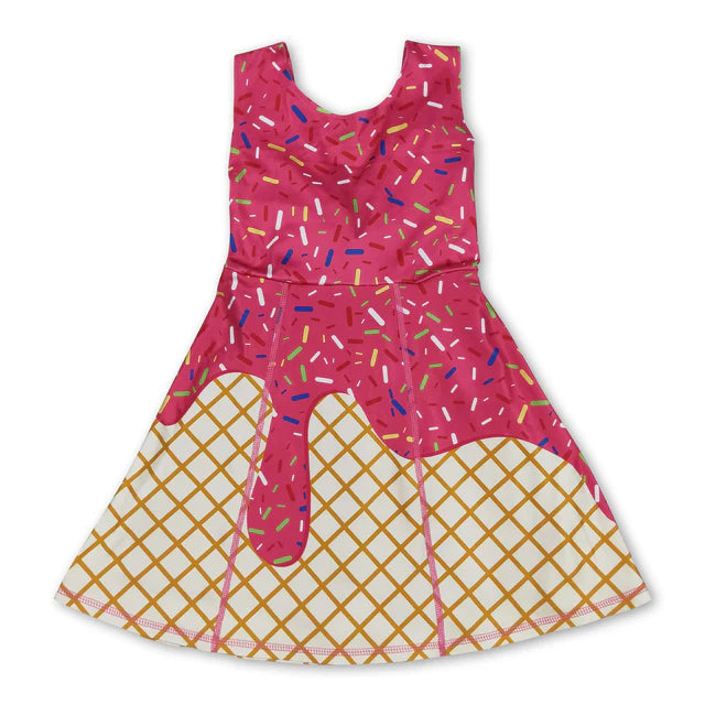 RTS Sibling khaki sprinkle ice cream girls team athletic dress