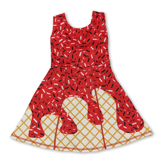 RTS Sibling khaki sprinkle ice cream girls team athletic dress