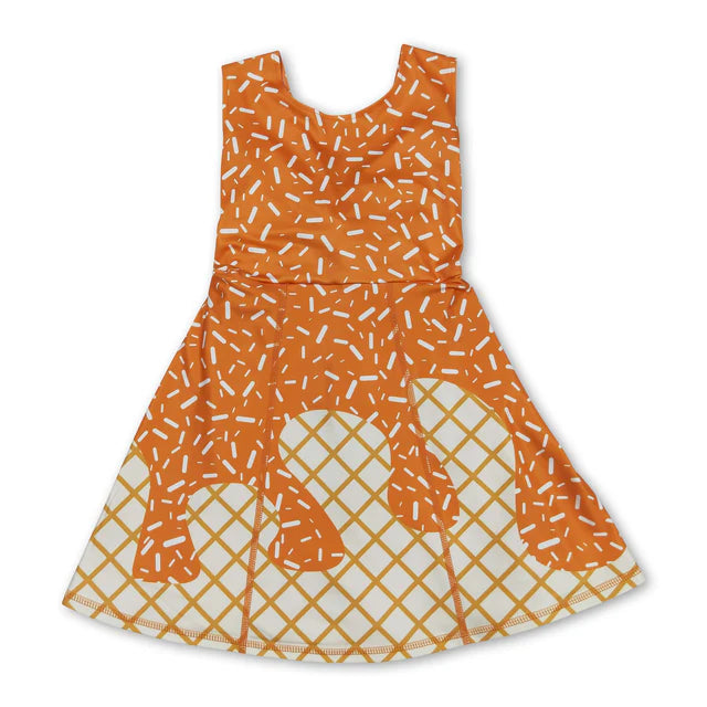 RTS Sibling khaki sprinkle ice cream girls team athletic dress
