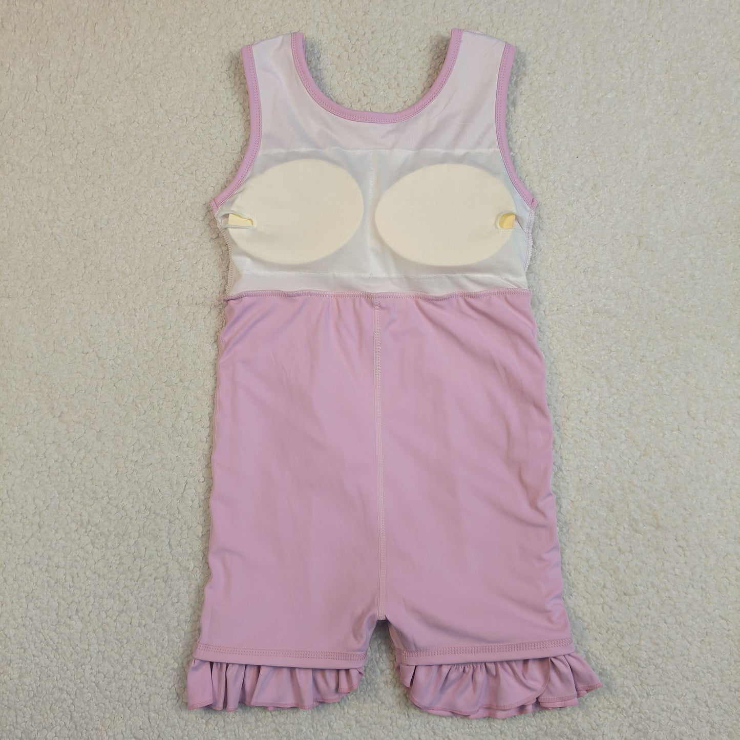 GSD3034 RTS NO MOQ （In stock ）Sleeveless ruffle kids girls summer athletic dresses