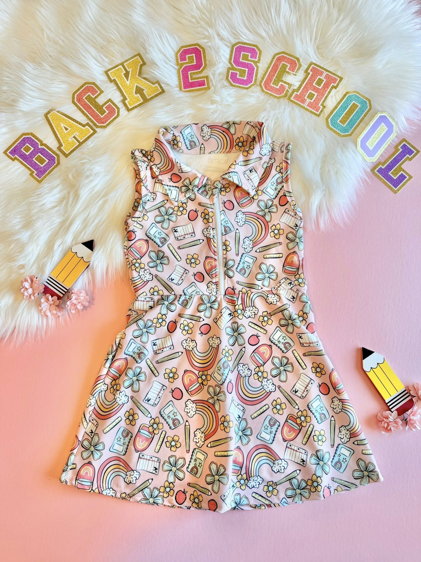 11.5 GSD3038 Pre order No Moq Yoga fabric Baby Girls Pencil Books Back to School Yoga Shorts Knee Length Dresses