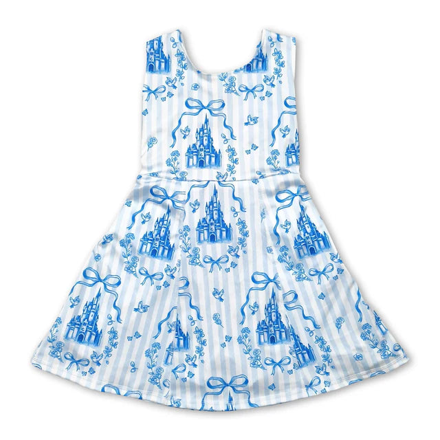 USA Warehouse (IN STOCK) Baby girls Solid color Straps floral ruffle athletic dresses and swimsuit set