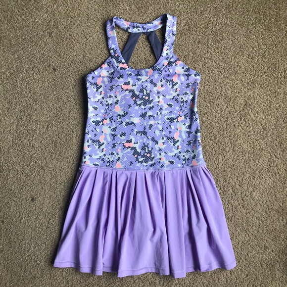 11.12 GSD3099 Pre order No Moq Yoga fabric Baby Girls Sleeveless Lavender Floral Yoga Shorts Knee Length Dresses
