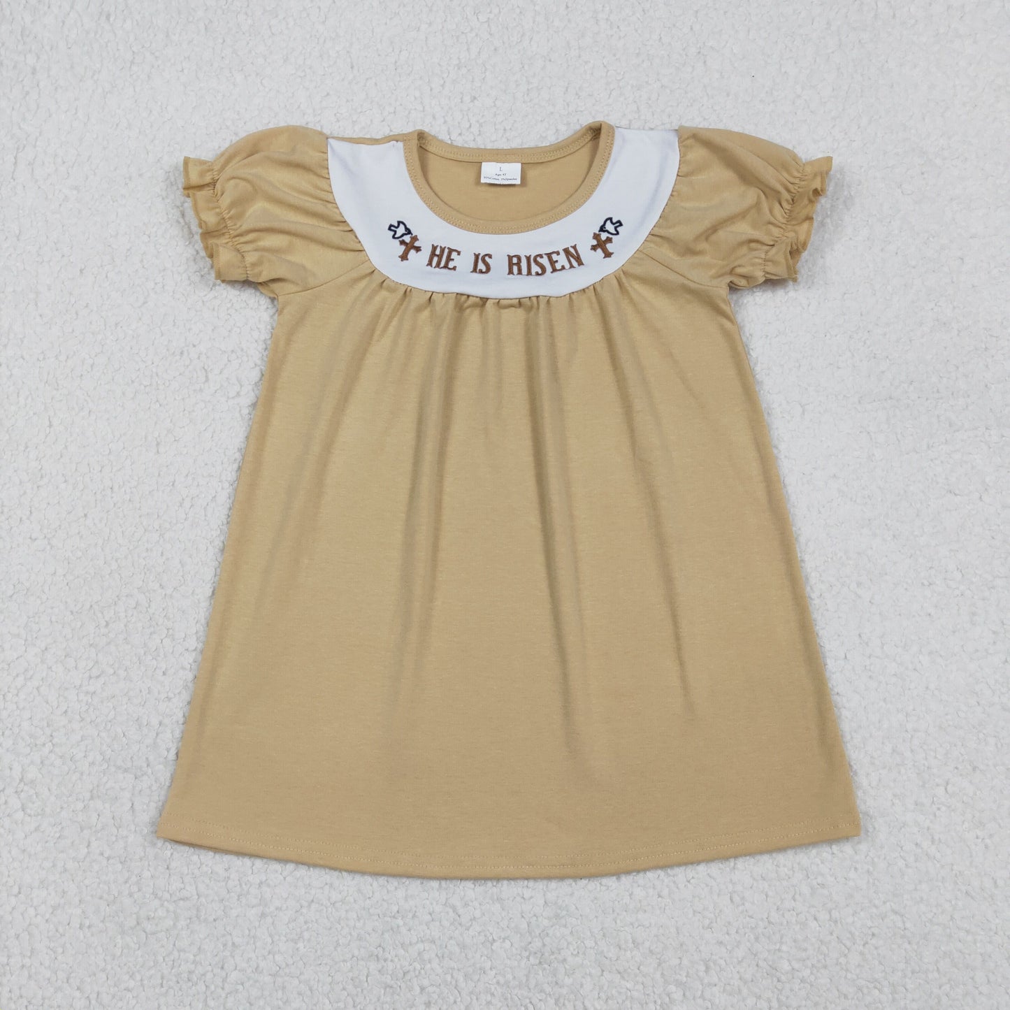 3.28 RTS Sibling Baby Kids Short sleeves He is rise cross kids girls Easter dresses