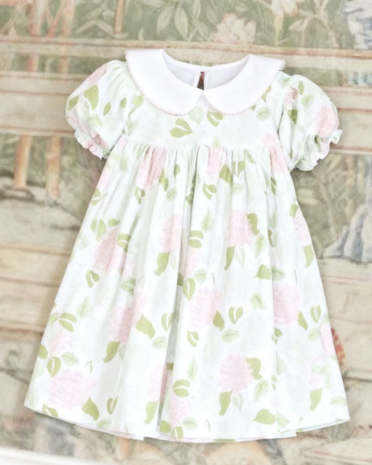 11.20 GSD3171 Pre order No Moq Baby Girls Short Ruffle Sleeve Flowers Collar Knee Length Dresses