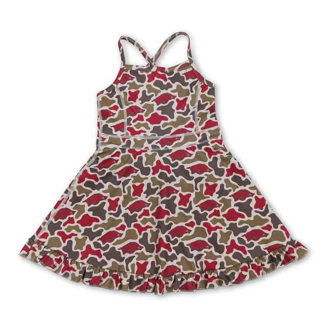 RTS Sibling Straps leopard kids girls team athletic dress