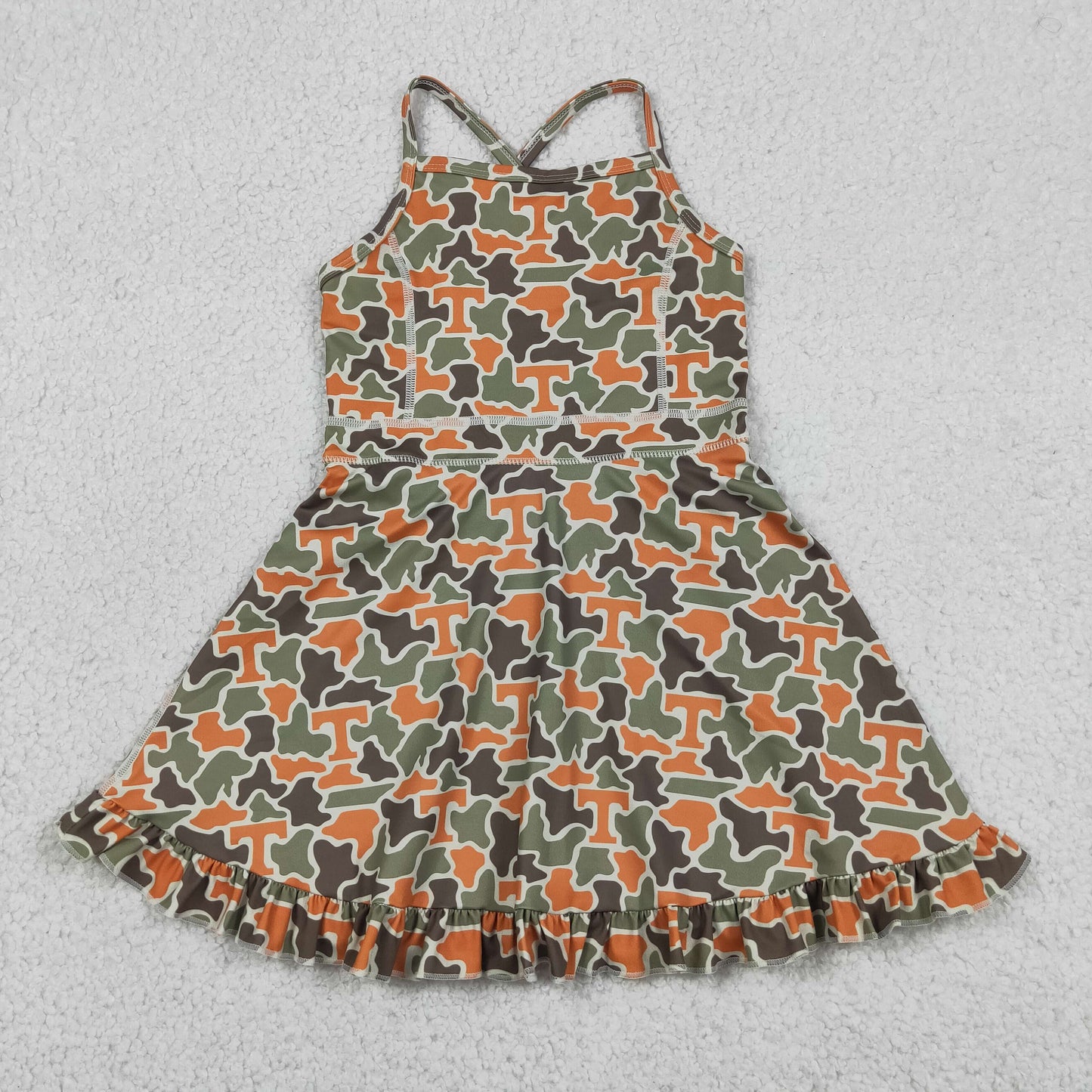 RTS Sibling Baby Girls  Yoga Active Short Team Knee Length Dresses