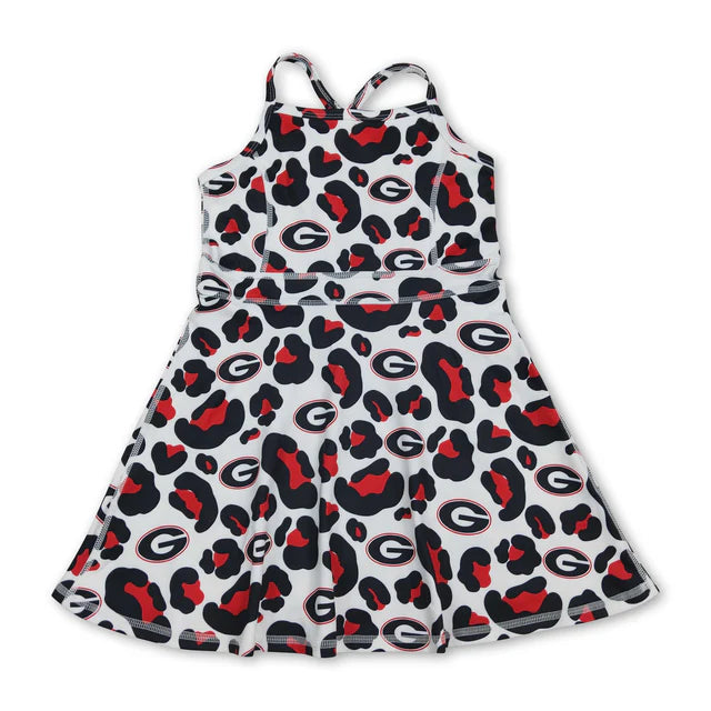 RTS Sibling Straps leopard kids girls team athletic dress