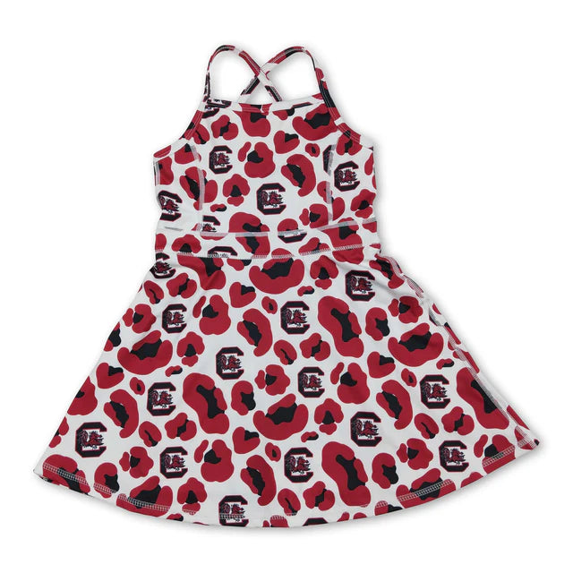 RTS Sibling Straps leopard kids girls team athletic dress