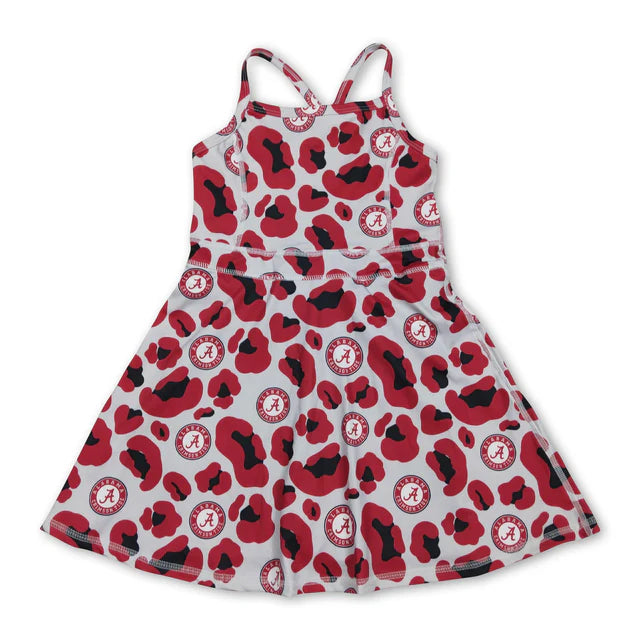 RTS Sibling Straps leopard kids girls team athletic dress
