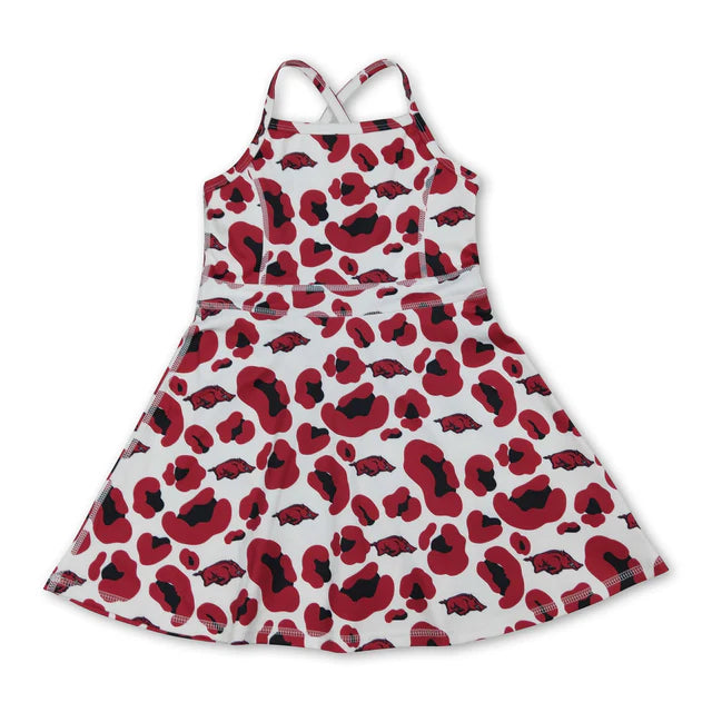 RTS Sibling Straps leopard kids girls team athletic dress