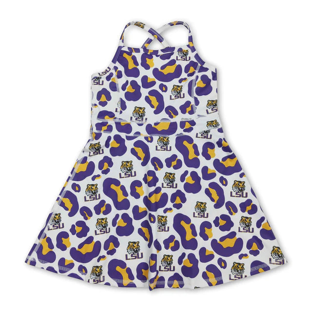 RTS Sibling Straps leopard kids girls team athletic dress