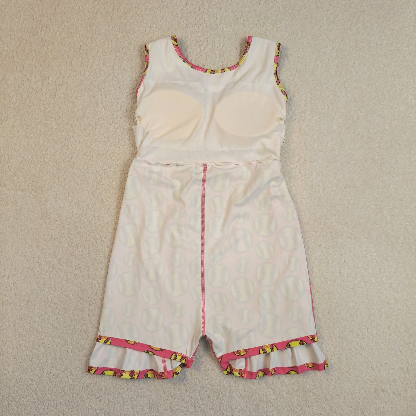 GSD3800 RTS NO MOQ （In stock ）Sleeveless softball kids girls summer athletic dresses