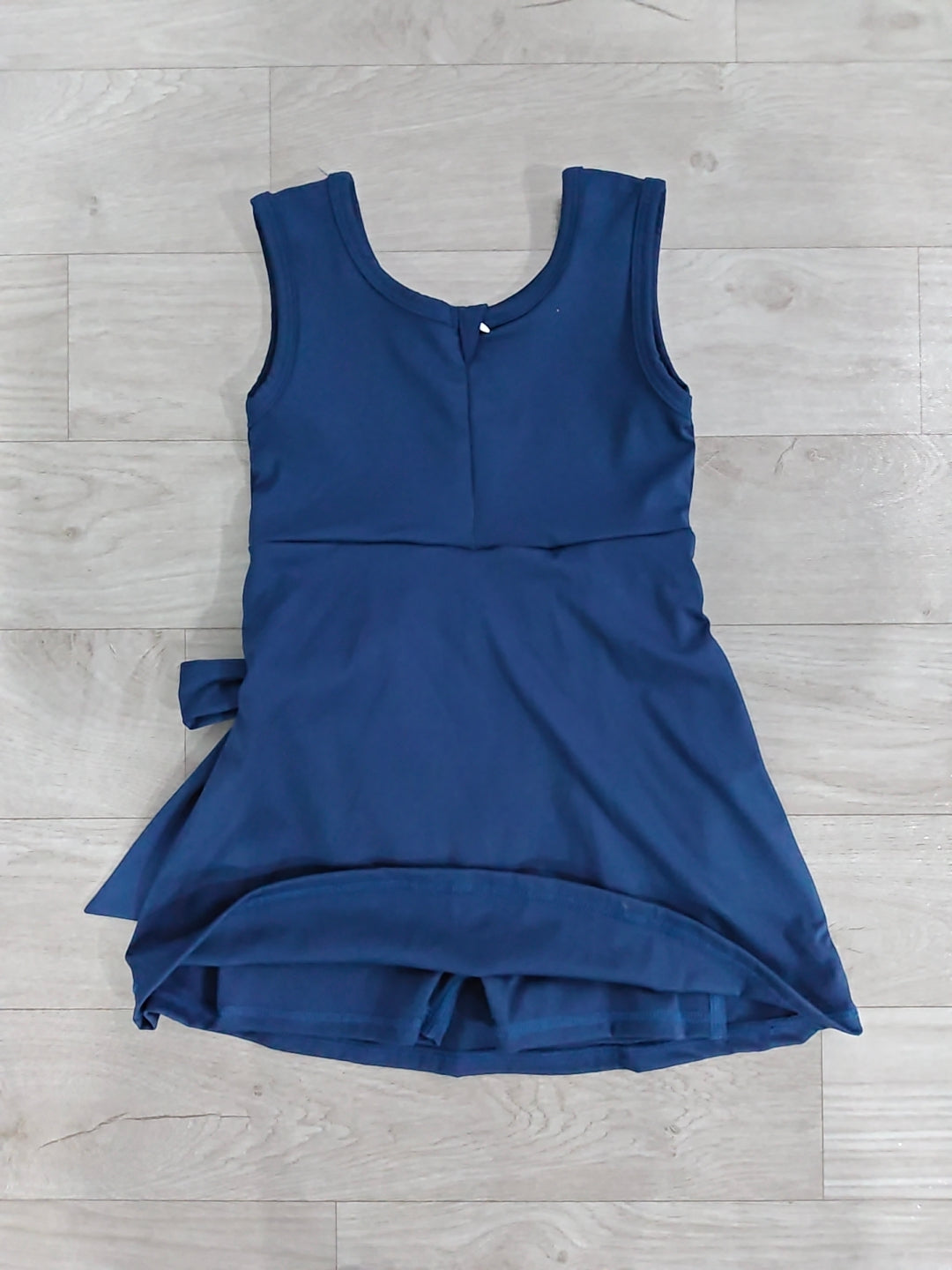 GSD3880 RTS NO MOQ （In stock）Baby Girls Navy Sleeveless Bows Yoga Active Short Knee Length Dress