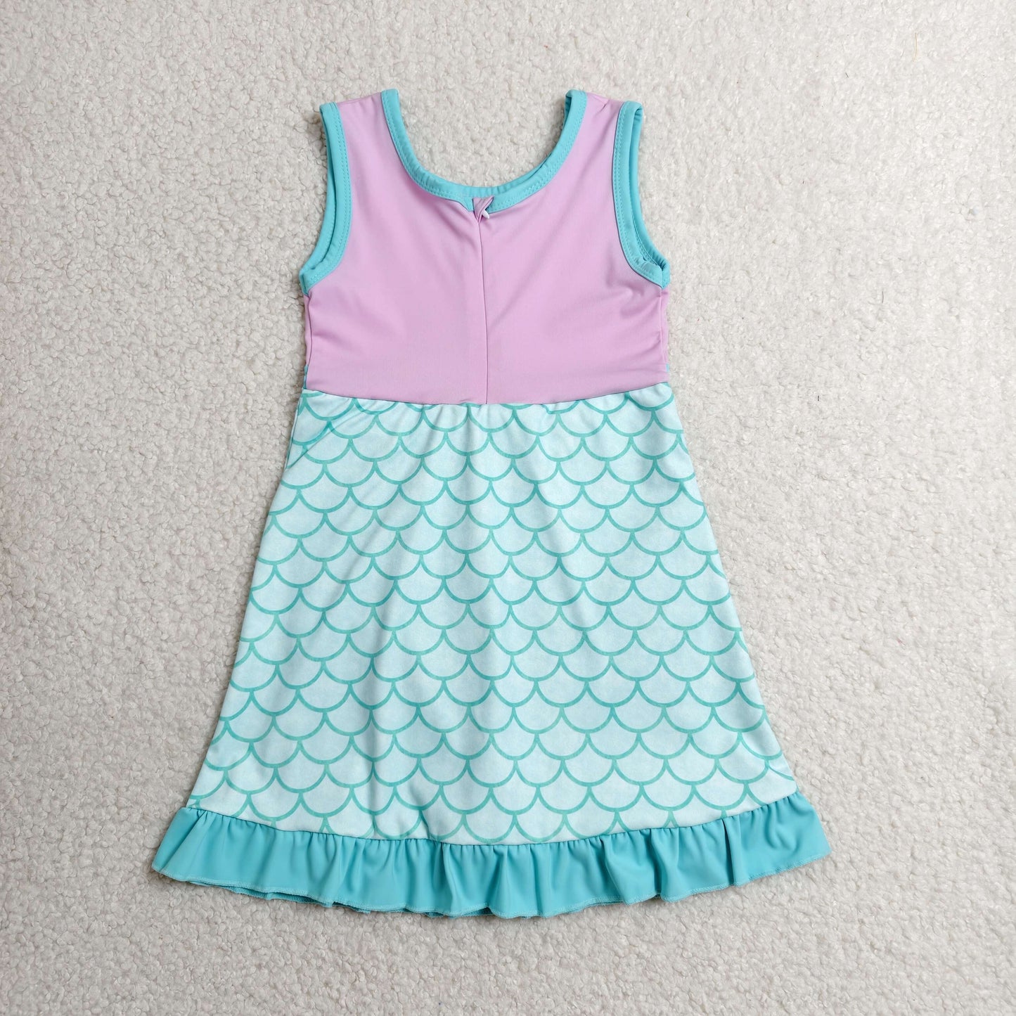 GSD4125 RTS NO MOQ （In stock）Baby Girls Sleeveless Yoga Active Short Knee Length Dress