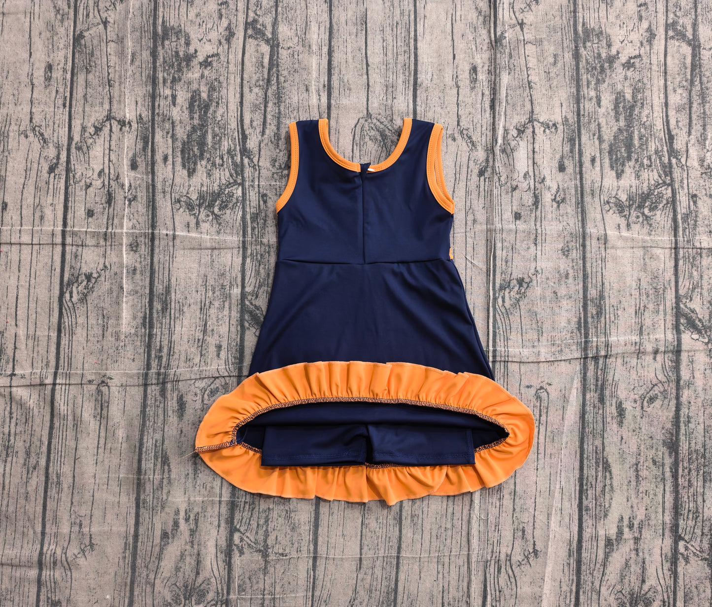 5.13 GSD4131 Sample No Moq Baby Girls Sleeveless Purple Orange Yoga Active Short Knee Length Dress