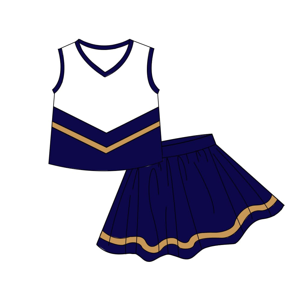 5.7 Pre order No Moq Baby Girls Stripe Vest Top Skirt Shorts Team Yoga Active Clothes Sets