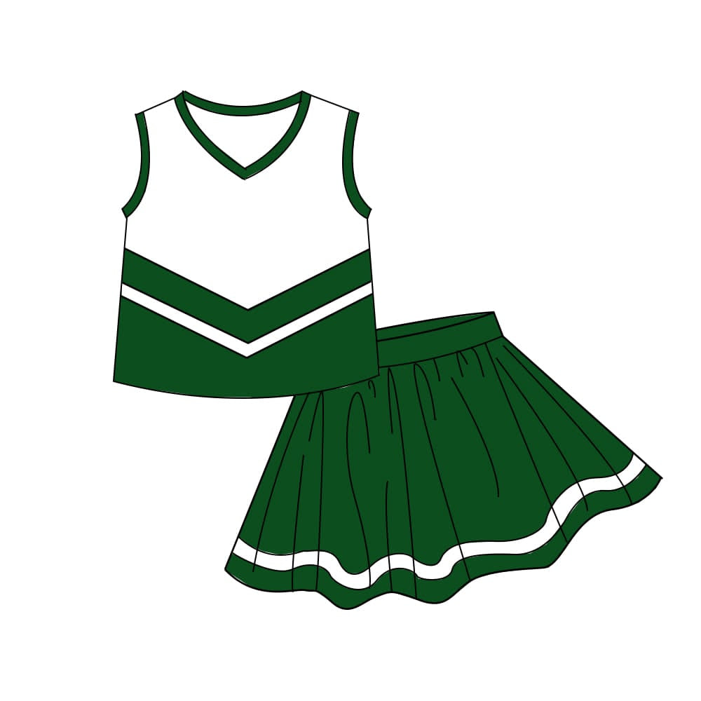 5.7 Pre order No Moq Baby Girls Stripe Vest Top Skirt Shorts Team Yoga Active Clothes Sets