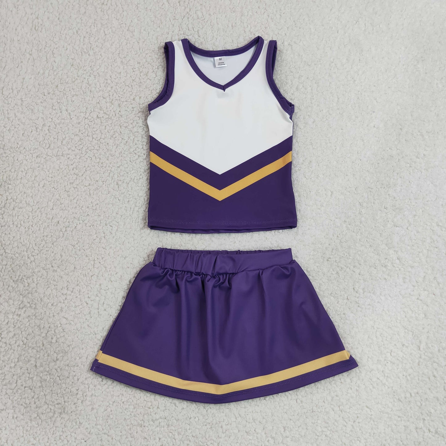 RTS Sibling Baby Girls Stripe Vest Top Skirt Shorts Team Yoga Active Clothes Sets