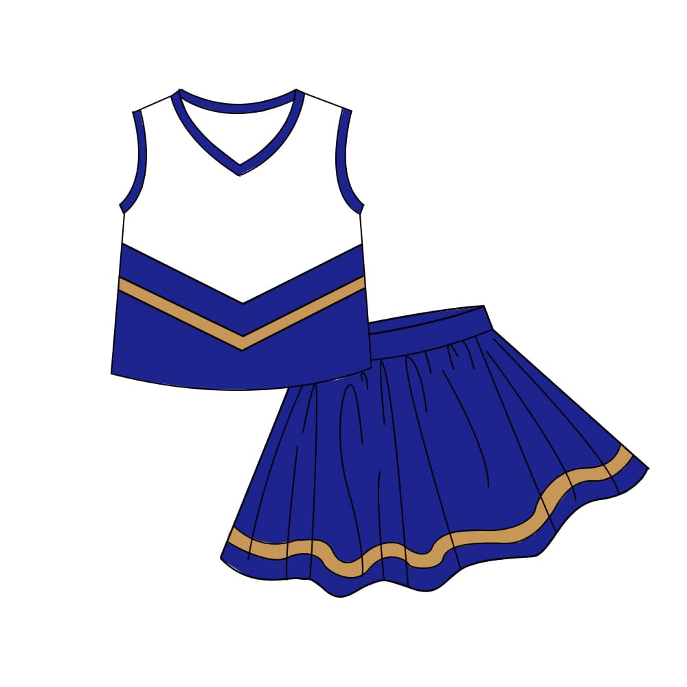 5.7 Pre order No Moq Baby Girls Stripe Vest Top Skirt Shorts Team Yoga Active Clothes Sets