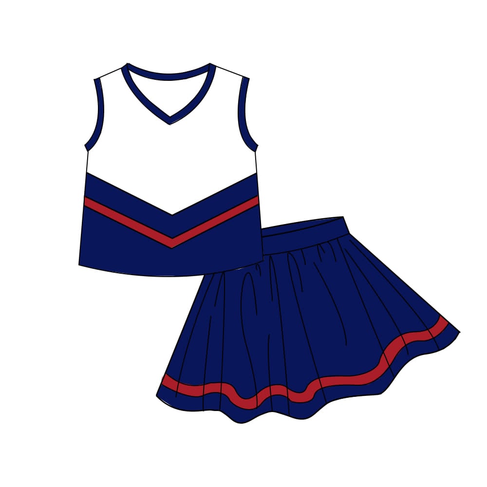 5.7 Pre order No Moq Baby Girls Stripe Vest Top Skirt Shorts Team Yoga Active Clothes Sets