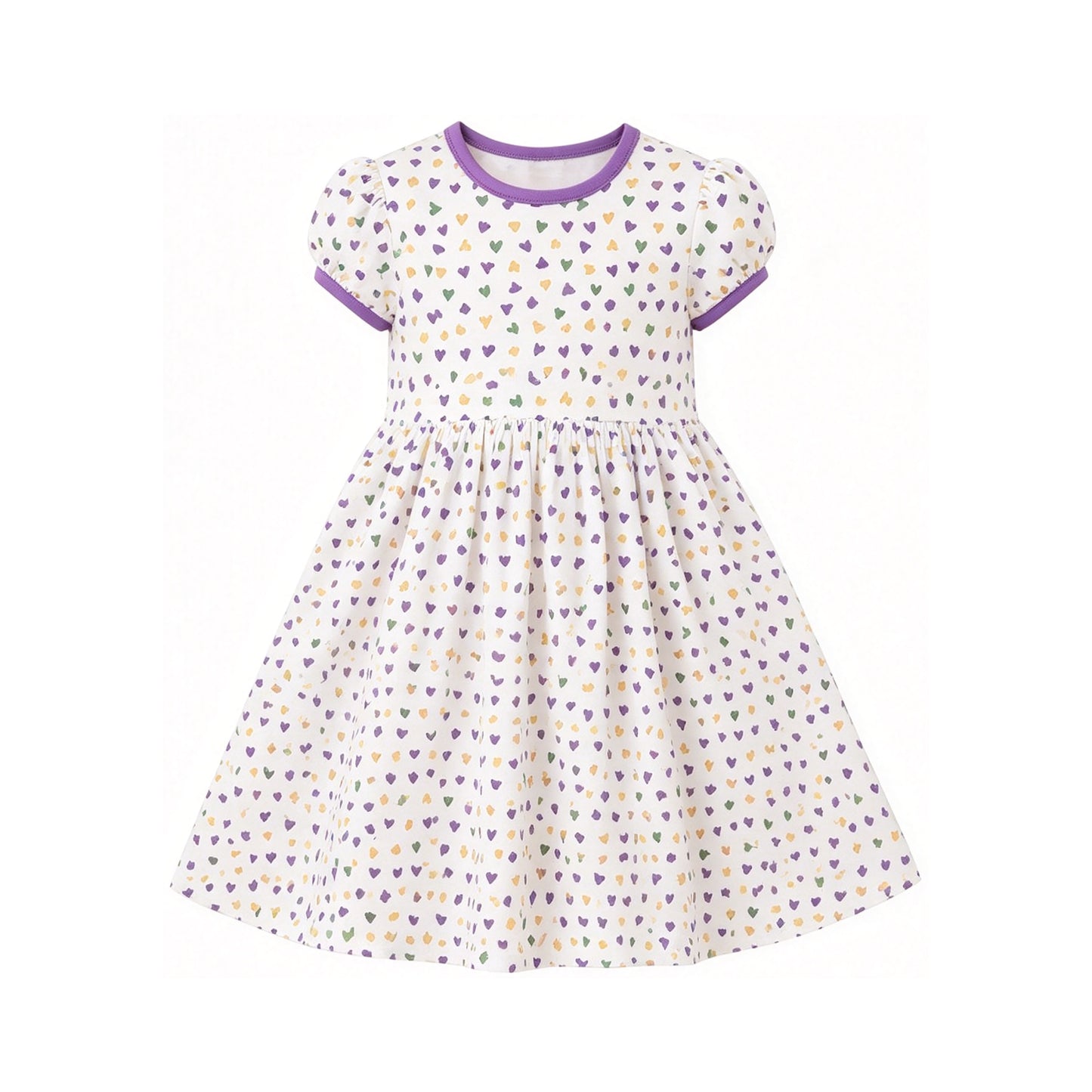 (Preorder new) No moq Sibling Baby Girls Cute Short Sleeve Knee Length Holiday Dress