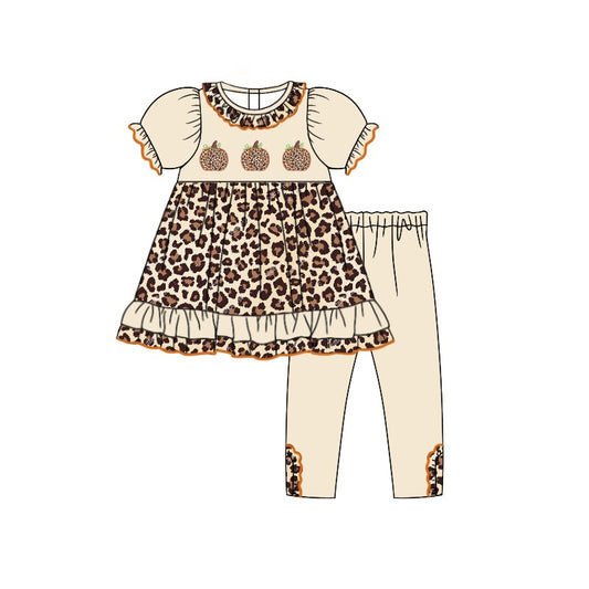 GSPO1616  Pre-order baby girls clothes short sleeve top with trousers kids autumn set