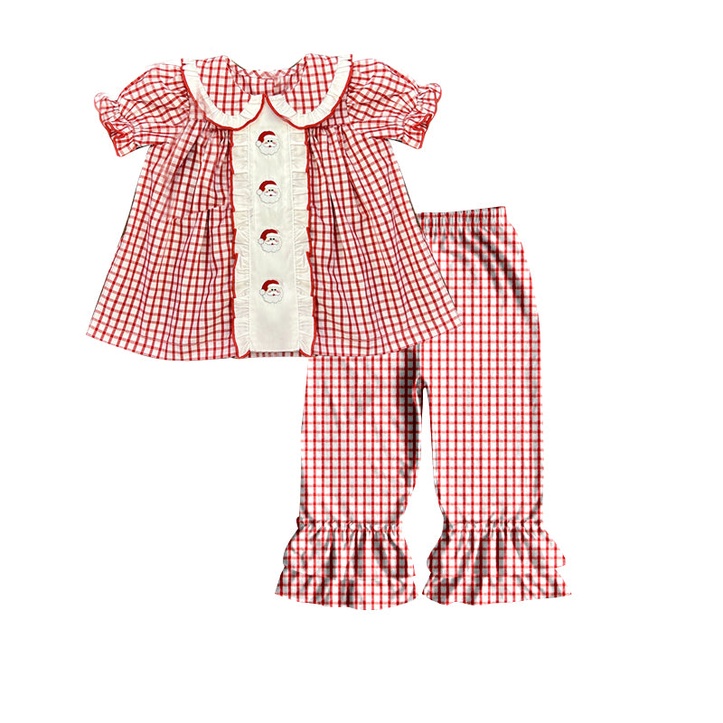 No moq GSPO1654 Pre-order Size 3-6m to 14-16t baby girl clothes pull sleeve top with trousers kids autumn set