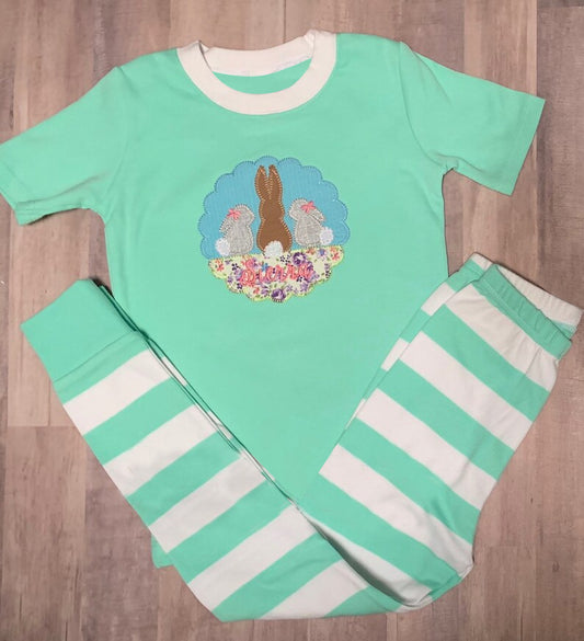 10.29 GSPO2156 Pre order No Moq Baby Girls clothes bunny girl easter spring set