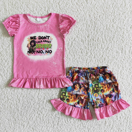 GSSO0006 Kids girls clothes short sleeve with shorts set-promotion 2024.4.27 $5.5