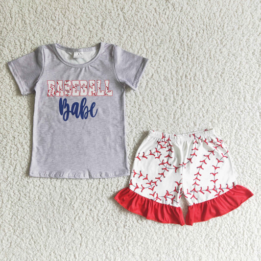 GSSO0018 Kids girls clothes short sleeve with shorts set-promotion 2024.5.11 $5.5