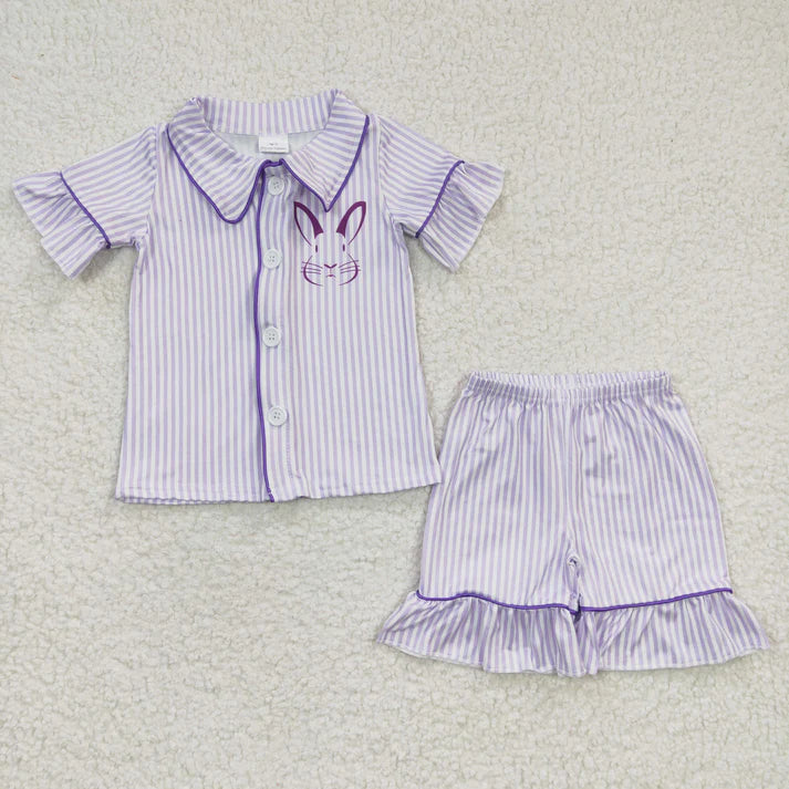 10.14 RTS Sibling Baby Kids Rabbit Easter Pajamas Shorts Sets