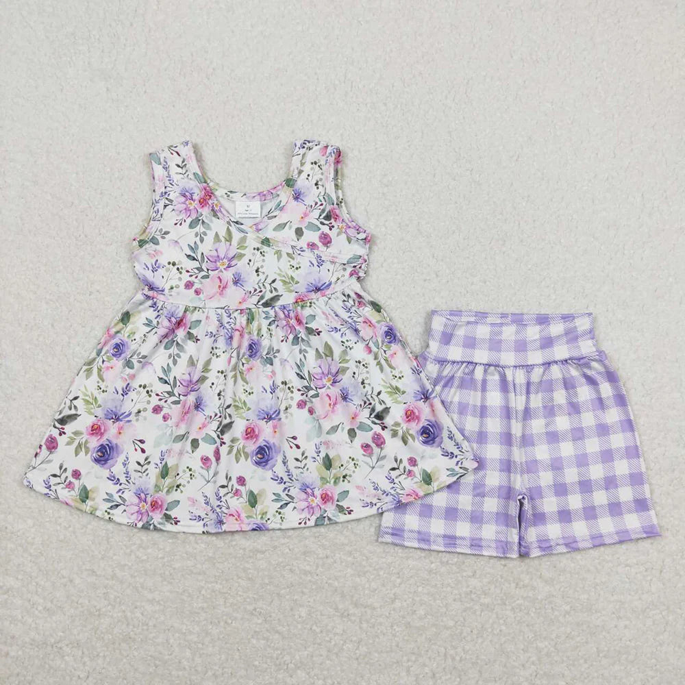 12.17 RTS Sibling Baby Girls Summer Tunic Top Shorts Clothes Sets