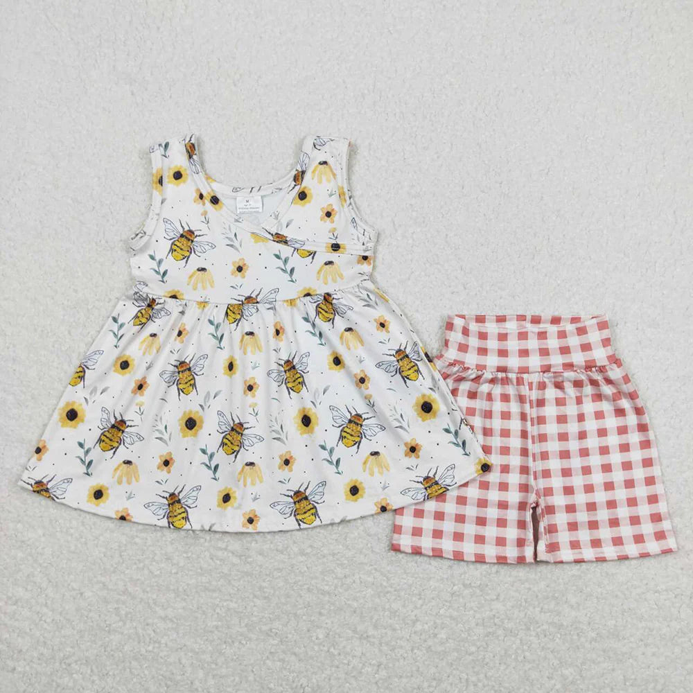 12.17 RTS Sibling Baby Girls Summer Tunic Top Shorts Clothes Sets