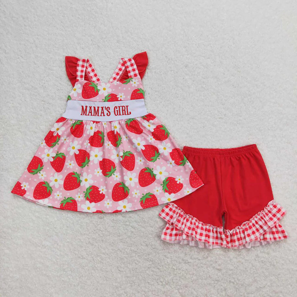 12.24 RTS Sibling Baby Girls Mother's Day Dresses Rompers Sets