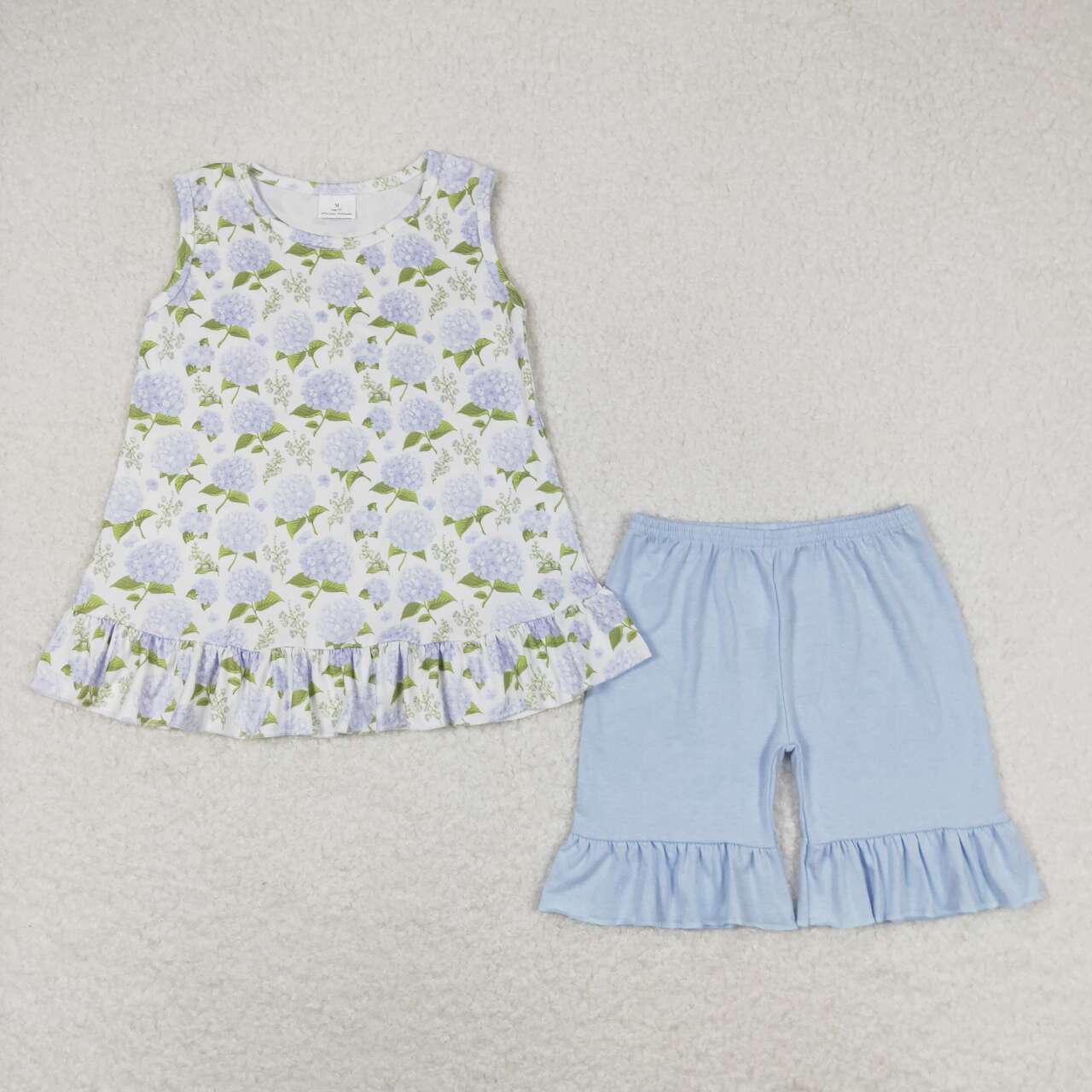 GSSO1050 Kids Girls summer clothes short sleeve top with shorts set