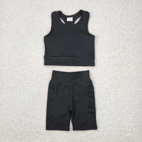 11.11 RTS Sibling Baby Girls Athletic Active Wear Top Shorts Clothes Sets