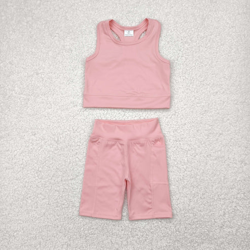 11.11 RTS Sibling Baby Girls Athletic Active Wear Top Shorts Clothes Sets