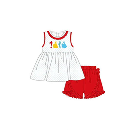 GSSO1582 Baby girl clothes disney princess sleeveless shorts set