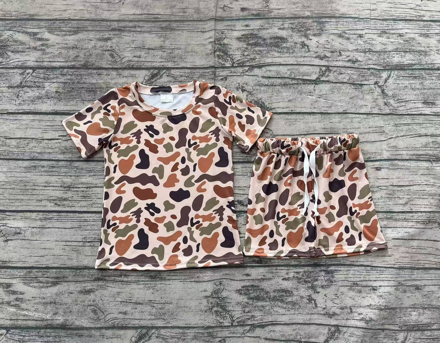 GSSO1658Sleeveless stripe duck tunic ruffle shorts girls clothes