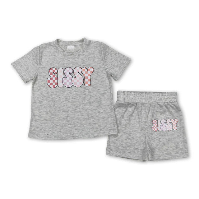 USA Warehouse (IN STOCK) Baby Girls Summer Embroidered and Printed Short-Sleeve Top and Shorts Set
