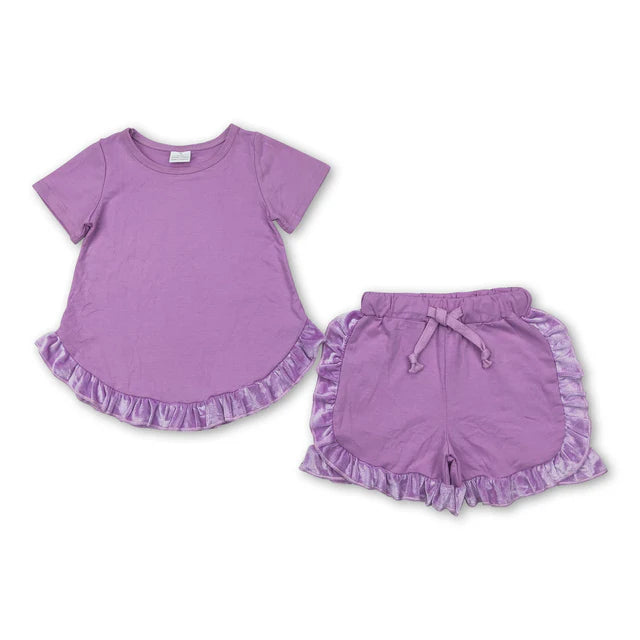RTS Sibling Kids Girls Summer Clothes short sleeves ruffle kids girls summer clothes
