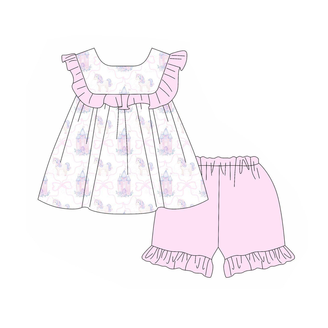 Enchanting Pink Unicorn Castle Ensemble for Girls