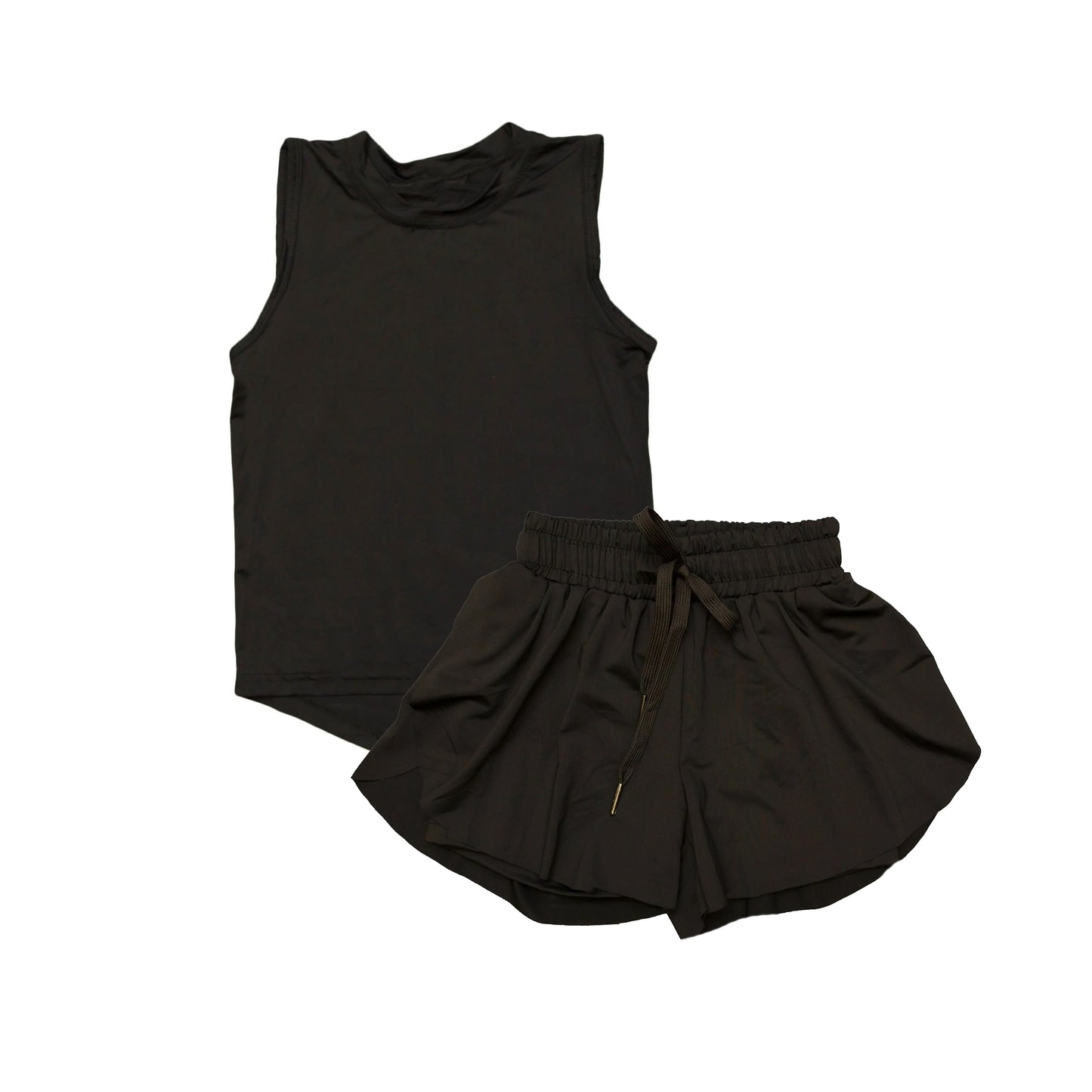 6.24  Pre order Baby Girls Peach Color Sleeveless Top And Skorts Ensemble for Spring Summer Comfortable Cotton Outfit Set