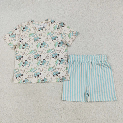 2.27 RTS Sibling Baby Girls Short Sleeve Top Shorts Summer Clothes Sets