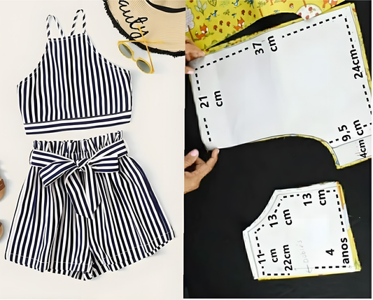 11.12 GSSO2854 Pre order No Moq Baby Girls Strap Black Stripes Top Shorts Clothes Sets