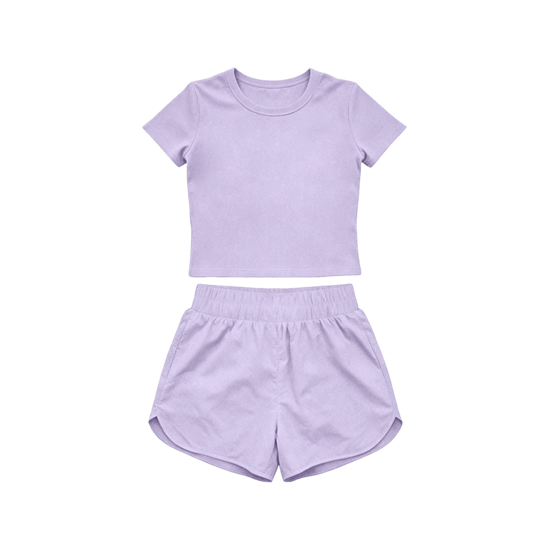 4.15 Pre order No Moq Baby Girls Short Sleeve Top Sport Short Yoga Active Clothes Sets