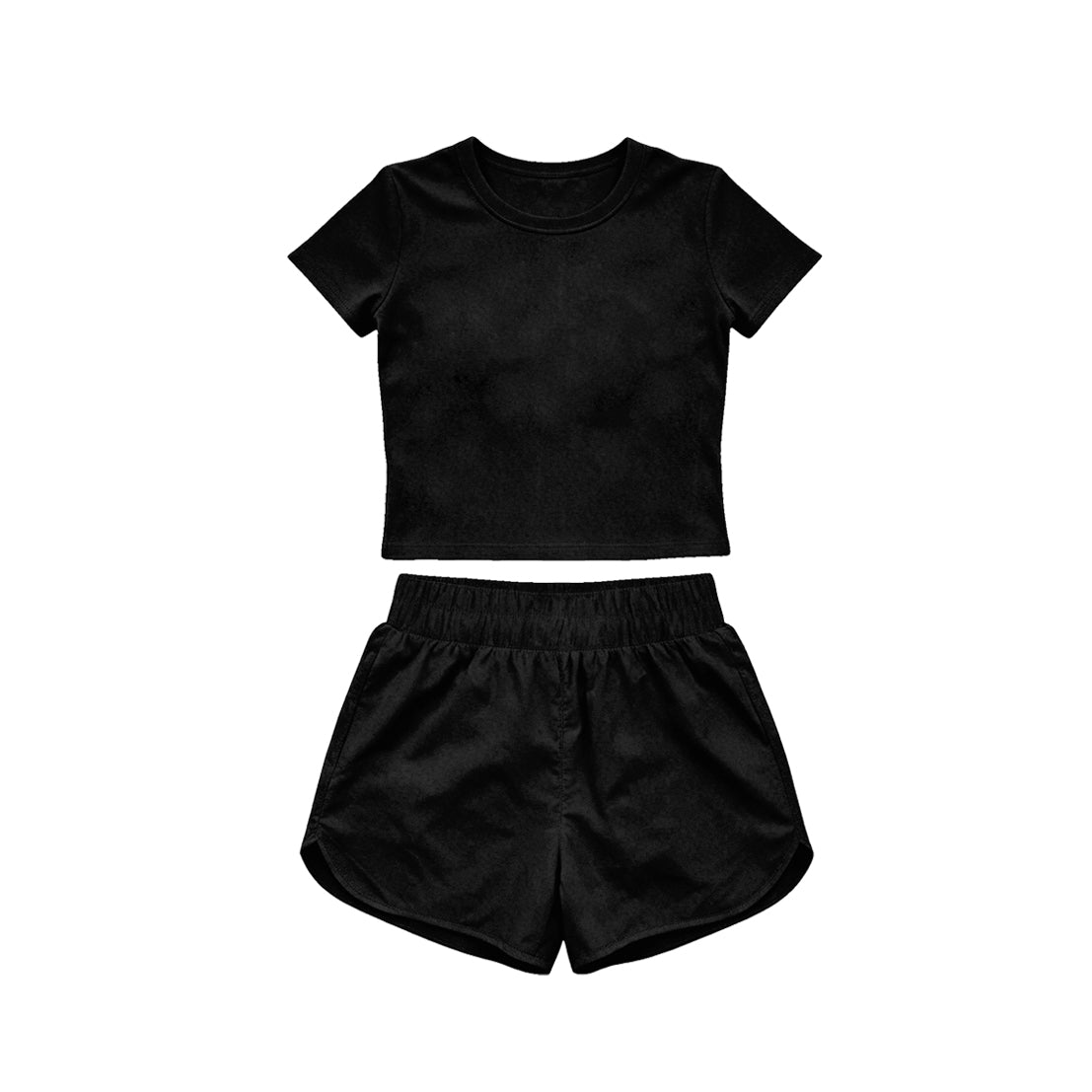 4.15 Pre order No Moq Baby Girls Short Sleeve Top Sport Short Yoga Active Clothes Sets